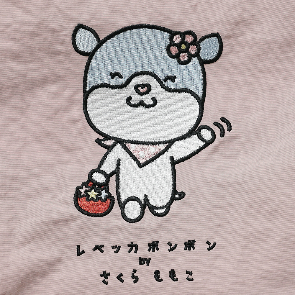 刺繍トートバッグ さくらももこ コラボ レベッカボンボン ちびまるこちゃん わんちゃん 犬 フレンチブルドッグトートバッグ エコバッグ 超軽量  軽い 撥水 たためる マザーズバッグ