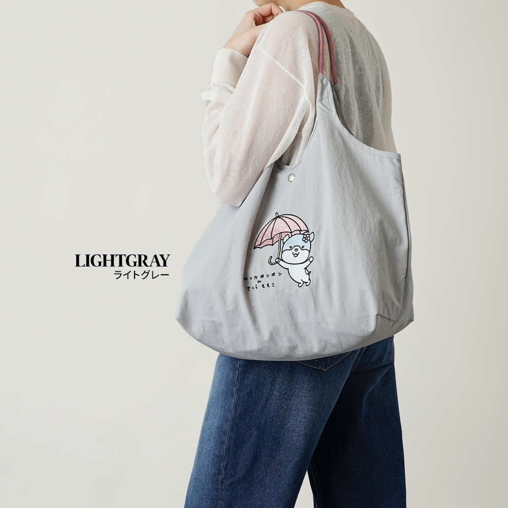 刺繍トートバッグ さくらももこ コラボ レベッカボンボン ちびまるこちゃん わんちゃん 犬 フレンチブルドッグトートバッグ エコバッグ 超軽量  軽い 撥水 たためる マザーズバッグ