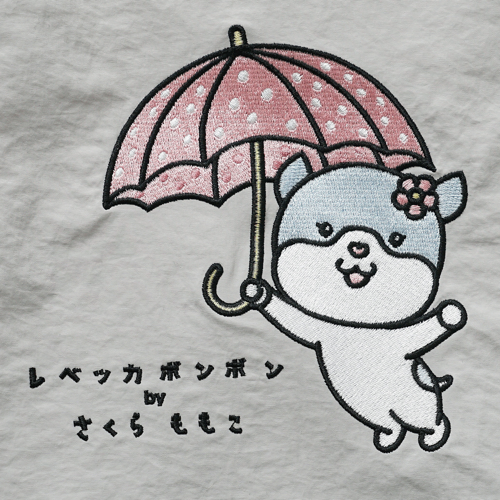 刺繍トートバッグ さくらももこ コラボ レベッカボンボン ちびまるこちゃん わんちゃん 犬 フレンチブルドッグトートバッグ エコバッグ 超軽量  軽い 撥水 たためる マザーズバッグ