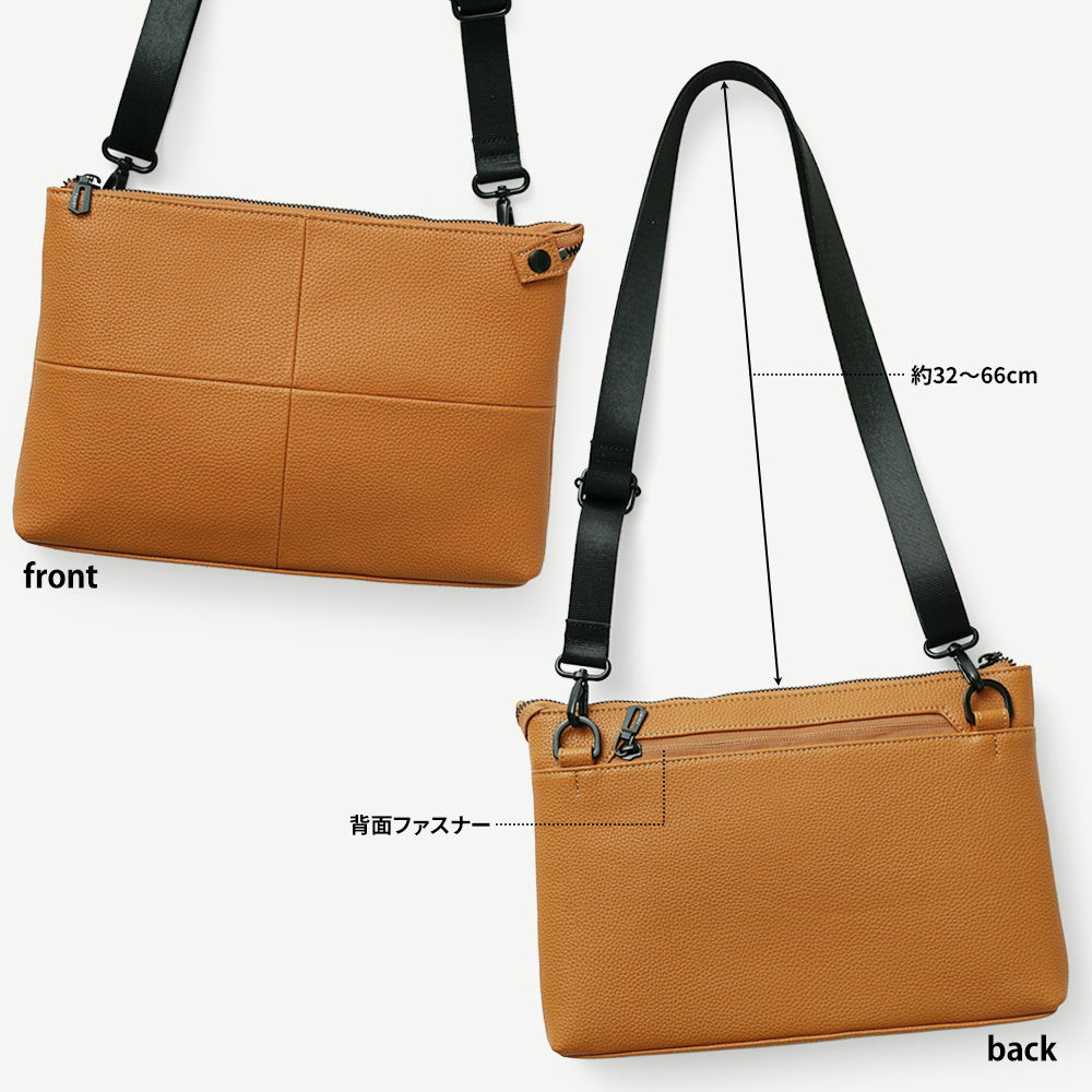 ショルダーバッグ 防水レザー メンズ 牛革 サコッシュ ポシェット スリム ミニ 小さい 小さ目 ファート FAHRT