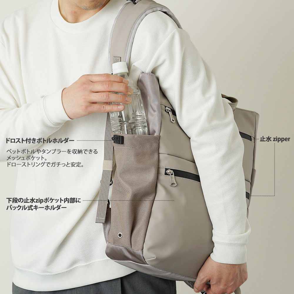 リュックサック メンズ レディース スクエア型 バックパック デイパック ミリタリー調 ワントーン シンプル ワントーン おしゃれ 防水 撥水 加工