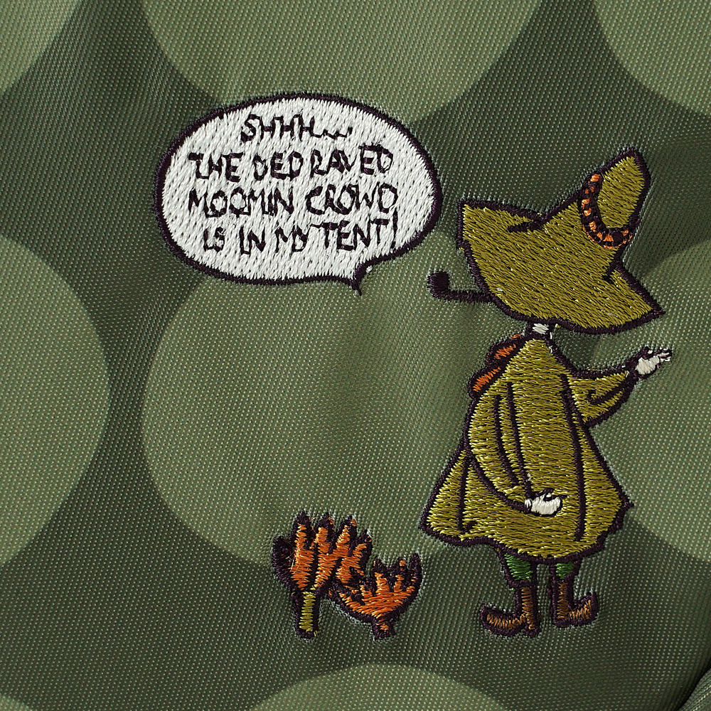 トートバッグ ホーボー バッグ hobobag 大きめ ショルダーストラップ付き レディース 40代 50代 60代 70代 スナフキン ムーミン カーキ ブラック 黒 オリーブ色 刺繍 水玉 ドット