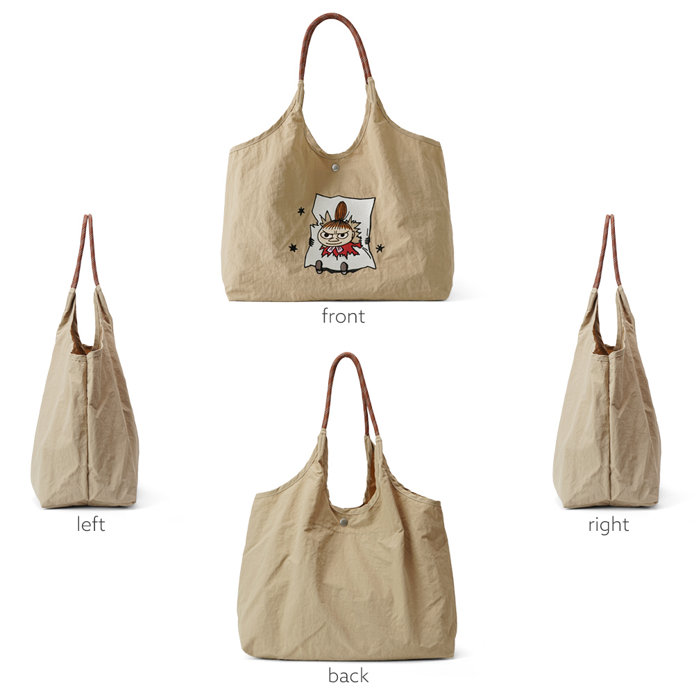 リトルミイ 限定 ムーミン 刺繍 リッチ刺繍 リトルミイ  レッド トートバッグ エコバッグ 超軽量  軽い 撥水 たためる マザーズバッグ