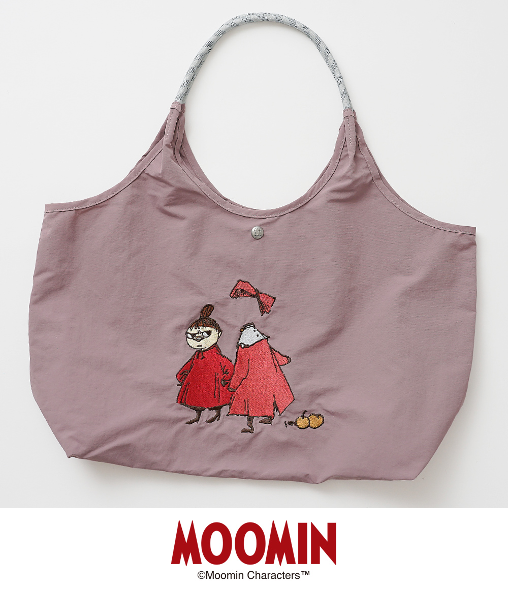 ニンニ リトルミイ 限定 ムーミン リッチ刺繍 ミイ スナフキン トートバッグ エコバッグ 軽量 超軽量 北欧デザイン かわいい 軽い 撥水 たためる 