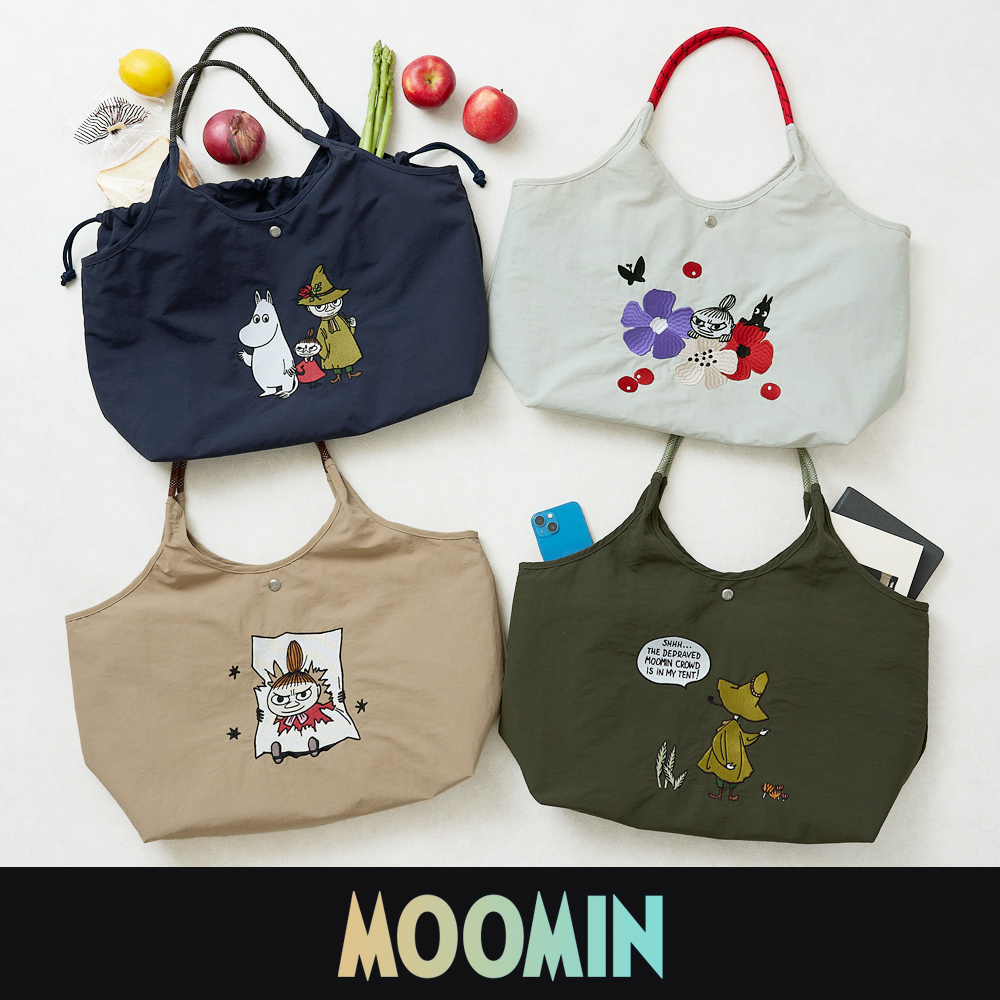 保冷バッグ 保温バッグ ムーミンバッグ リトルミイ トートバッグ 保冷剤 刺繍バッグ スナフキン 北欧ブランド 北欧デザイン たためる 持ち運べる 大容量 大きいサイズト