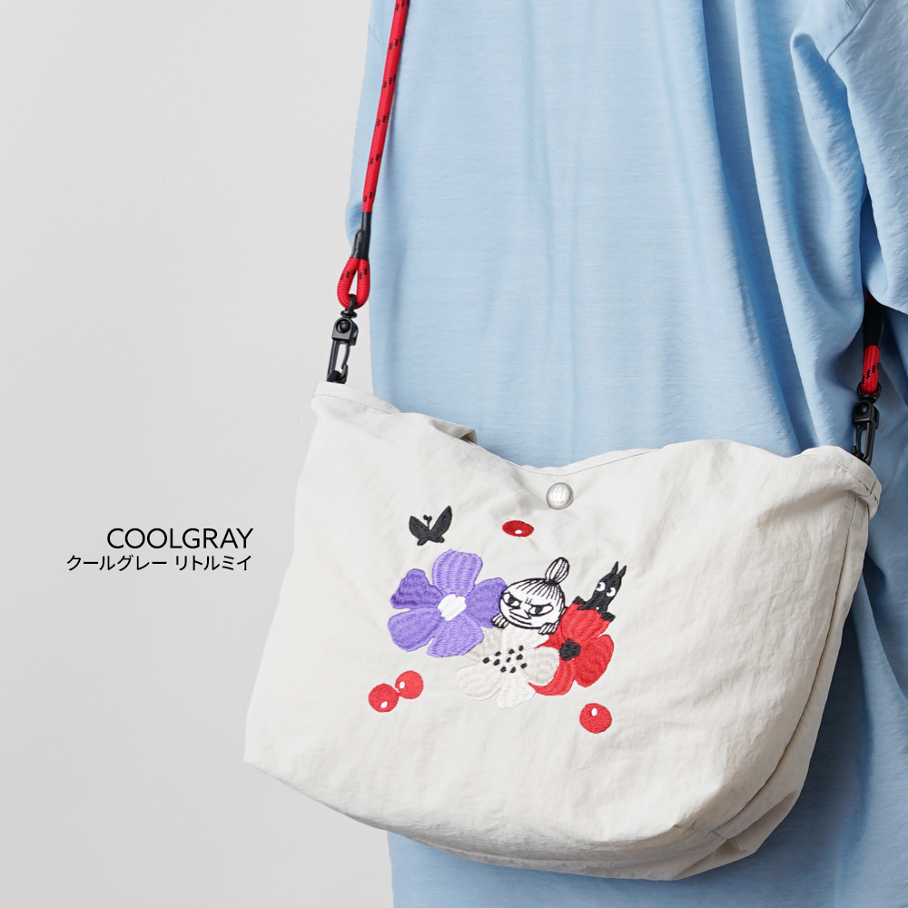 ニンニ アンリームーミン ソフス リトルミイ 限定 ムーミン 刺繍 リッチ刺繍 ミイ スナフキン 赤 レッドショルダートート ミニショルダーバッグ 外せるストラップ 軽量 超軽量 北欧デザイン かわいい スタイリッシュ 軽い 撥水 たためる プレゼント