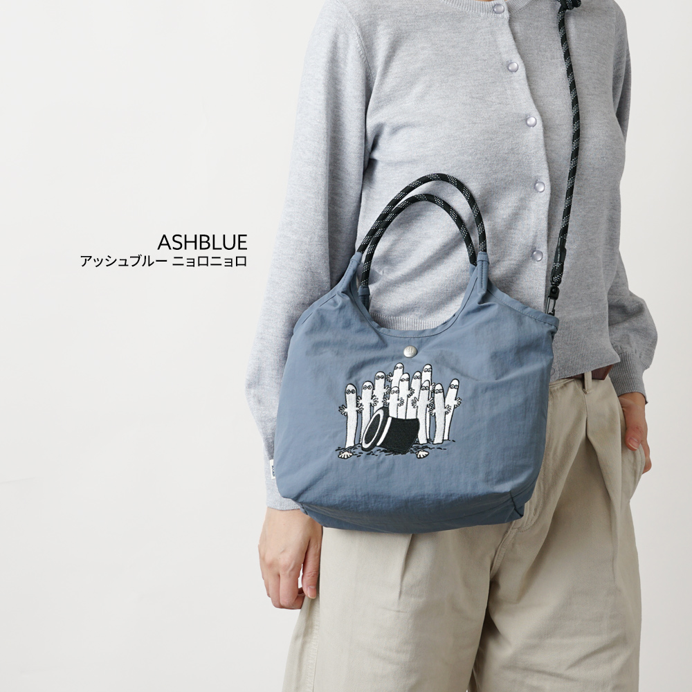 ニンニ アンリームーミン ソフス リトルミイ 限定 ムーミン 刺繍 リッチ刺繍 ミイ スナフキン 赤 レッドショルダートート ミニショルダーバッグ 外せるストラップ 軽量 超軽量 北欧デザイン かわいい スタイリッシュ 軽い 撥水 たためる プレゼント