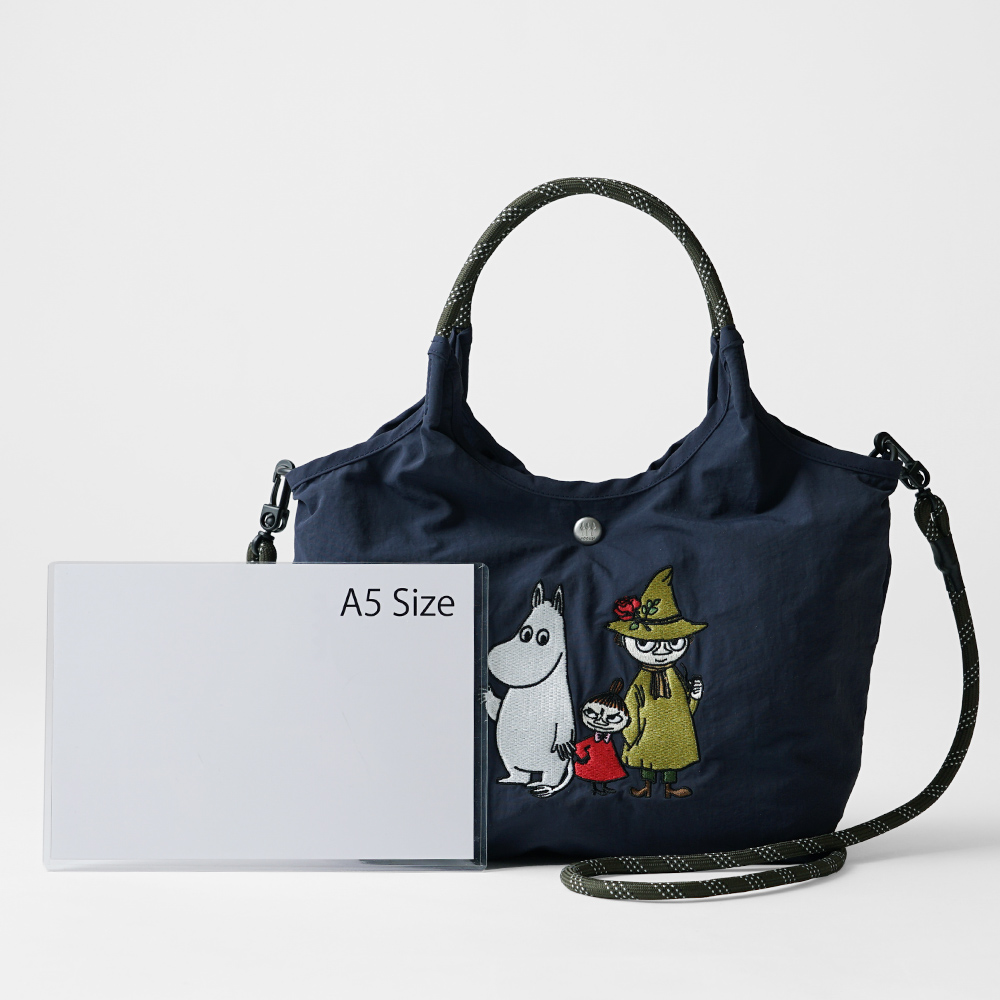 ニンニ アンリームーミン ソフス リトルミイ 限定 ムーミン 刺繍 リッチ刺繍 ミイ スナフキン 赤 レッドショルダートート ミニショルダーバッグ 外せるストラップ 軽量 超軽量 北欧デザイン かわいい スタイリッシュ 軽い 撥水 たためる プレゼント