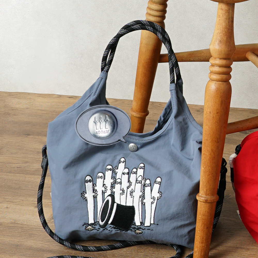 ニンニ アンリームーミン ソフス リトルミイ 限定 ムーミン 刺繍 リッチ刺繍 ミイ スナフキン 赤 レッドショルダートート ミニショルダーバッグ 外せるストラップ 軽量 超軽量 北欧デザイン かわいい スタイリッシュ 軽い 撥水 たためる プレゼント