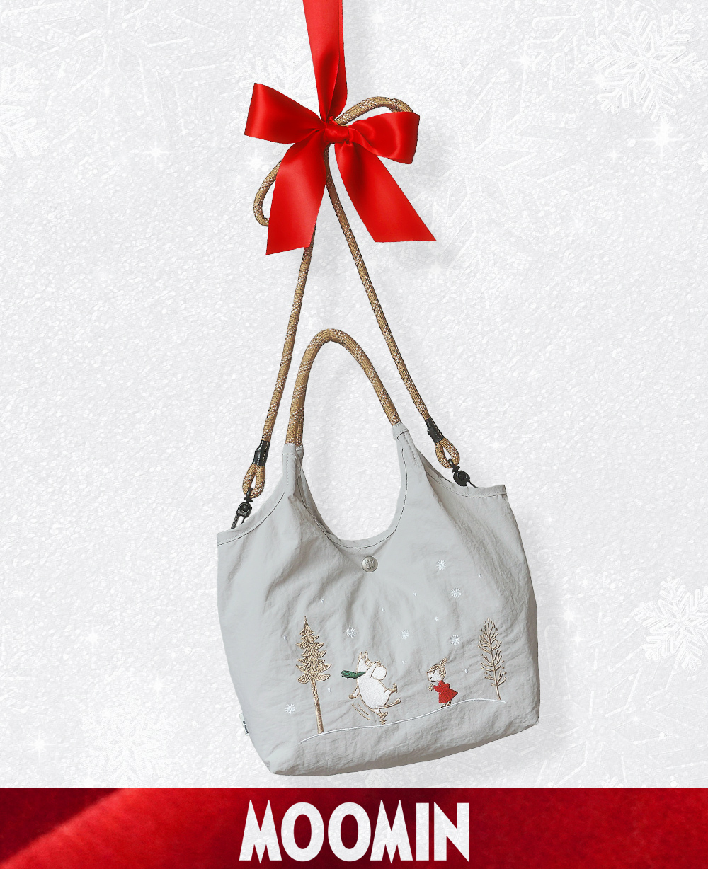 ムーミン リトルミイ スティンキー スナフキン ニョロニョロ ショルダーバッグ シンプル ミニトート かわいい おしゃれ クリスマスプレゼント 贈り物 ギフト プレゼント 冬 雪