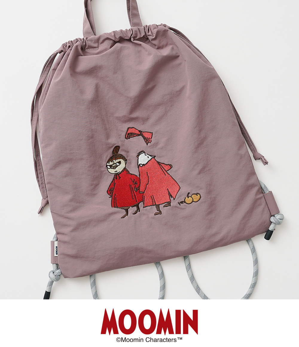 ニンニ ムーミン リトルミイ スティンキー スナフキン ニョロニョロ アングリームーミン ソフス 刺繍 プレゼント リュック ナップザック ナップサック 巾着 トート 軽量 鞄 バッグ ショルダー 軽い かわいい おしゃれ