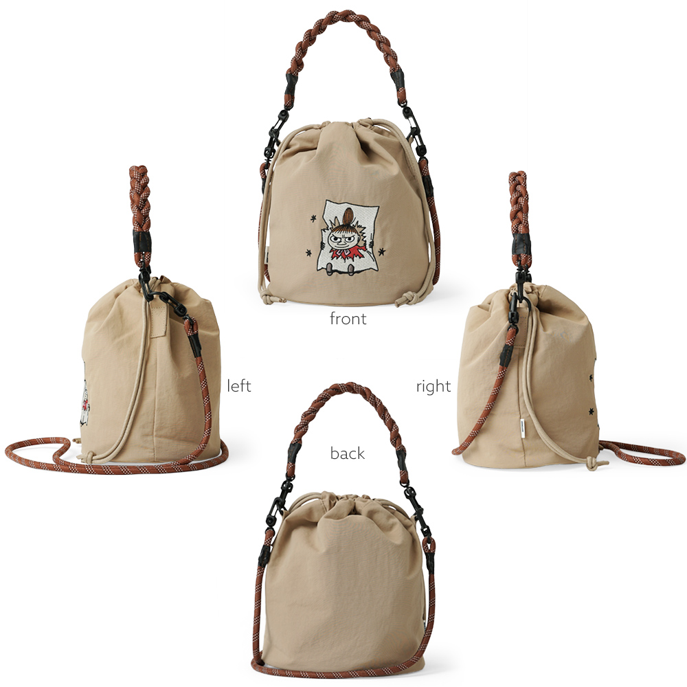 ムーミン リトルミイ スナフキン MOOMIN 巾着バッグ 2way ショルダーバッグ トート 外せるストラップ 軽量 超軽量 北欧デザイン かわいい スタイリッシュ 軽い 撥水 たためる プレゼント