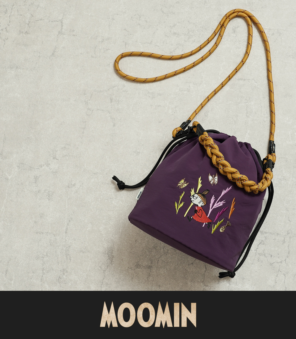 ムーミン リトルミイ スナフキン MOOMIN 巾着バッグ 2way ショルダーバッグ トート 外せるストラップ 軽量 超軽量 北欧デザイン かわいい スタイリッシュ 軽い 撥水 たためる プレゼント