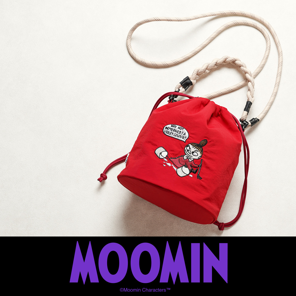 ムーミン リトルミイ スナフキン MOOMIN 巾着バッグ 2way ショルダーバッグ トート 外せるストラップ 軽量 超軽量 北欧デザイン かわいい スタイリッシュ 軽い 撥水 たためる プレゼント