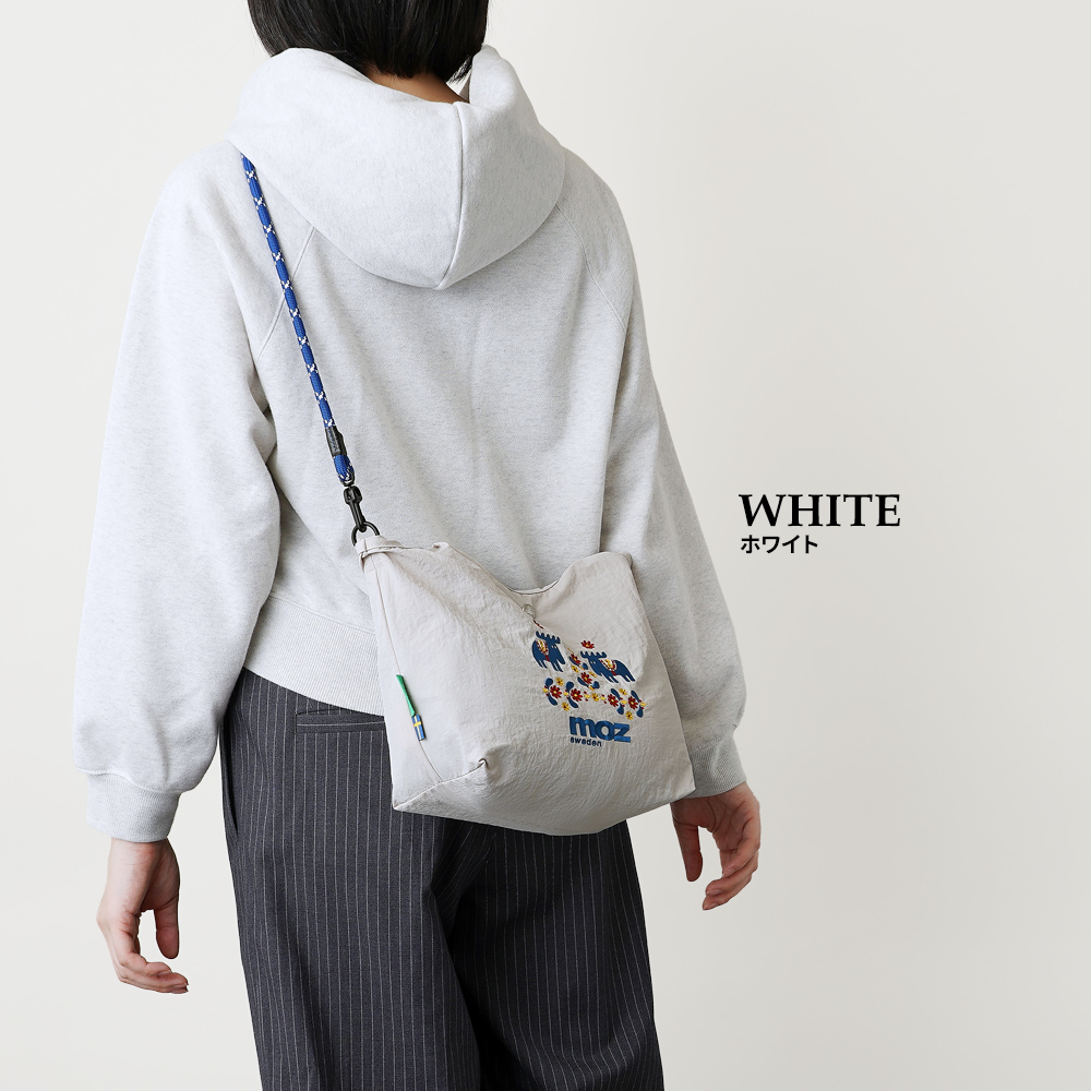2wayバッグ ショルダーバッグ 刺繍トートバッグ moz mozu mos モズ チロリアン エルク 北欧デザイン 人気 おすすめ 超軽量  軽い 撥水