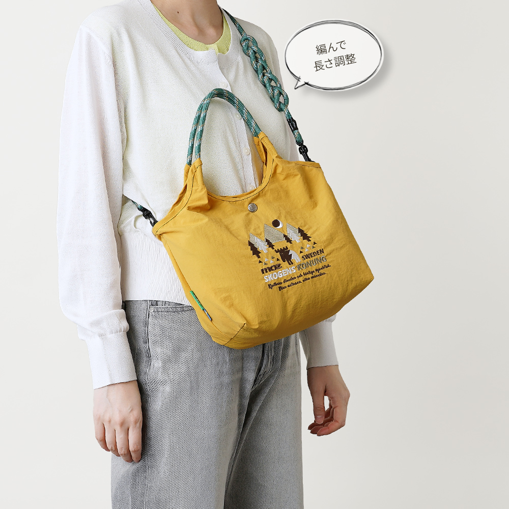 2wayバッグ ショルダーバッグ 刺繍トートバッグ moz mozu mos モズ チロリアン エルク 北欧デザイン 人気 おすすめ 超軽量  軽い 撥水