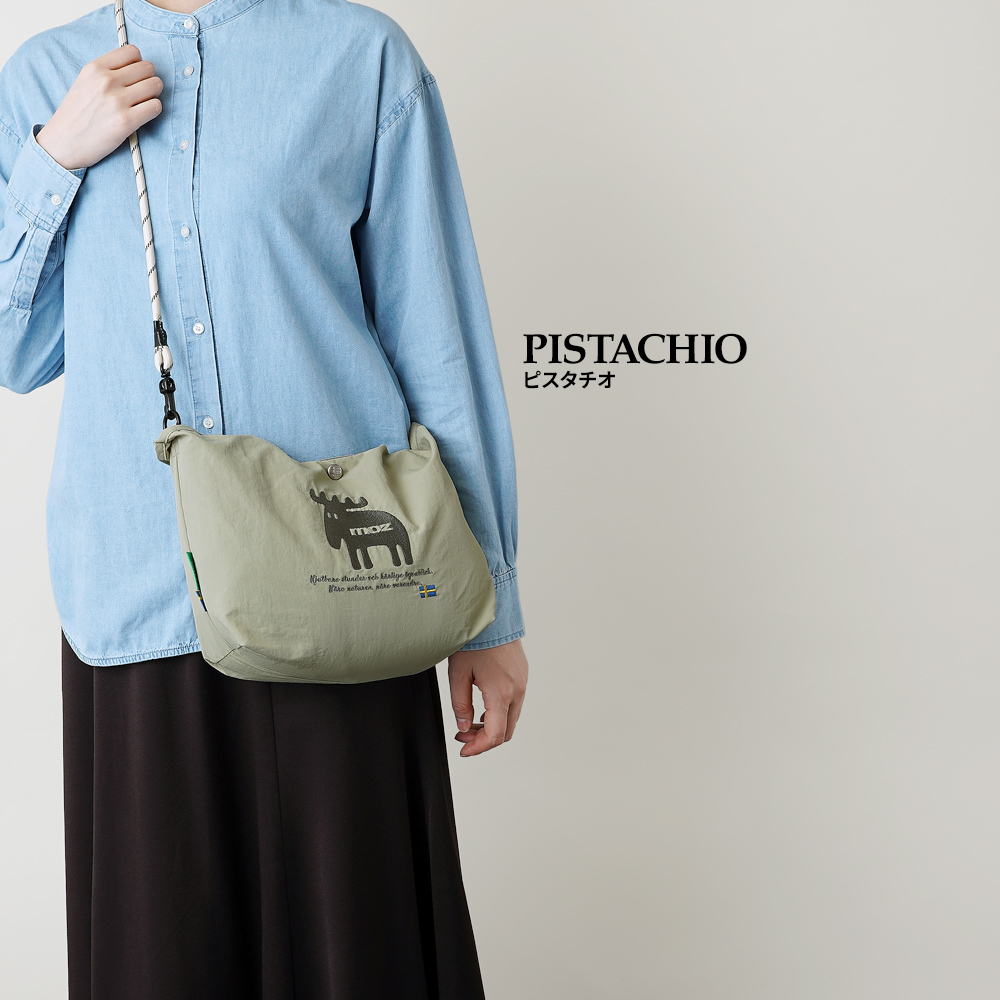 2wayバッグ ショルダーバッグ 刺繍トートバッグ moz mozu mos モズ チロリアン エルク 北欧デザイン 人気 おすすめ 超軽量  軽い 撥水