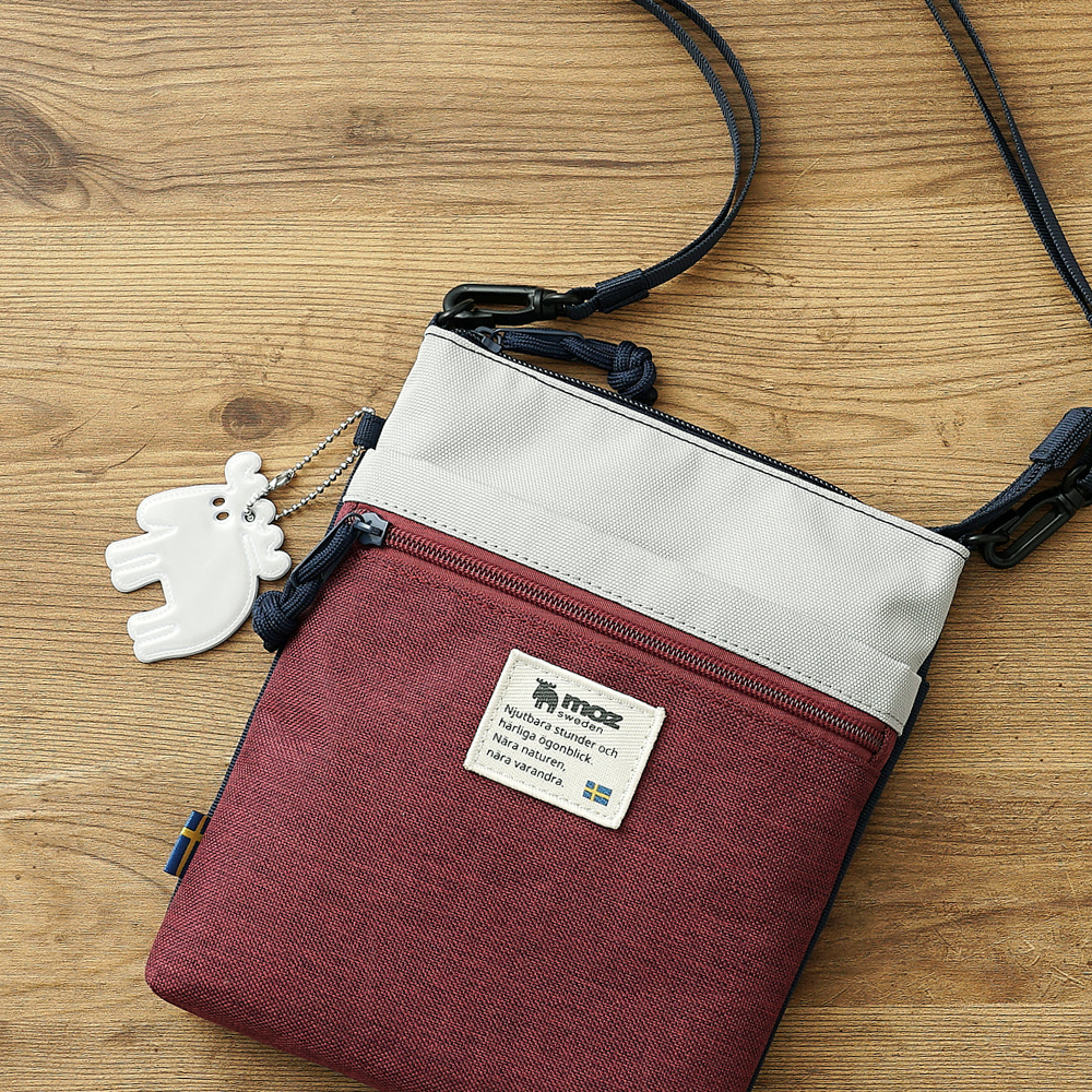 サコッシュ ポシェット スリム レディース メンズ 北欧デザイン バイカラー 2色きりかえ カジュアル カラフル かわいい スタイリッシュ 北欧 デザイン ブランド 人気 おすすめ モズ moz mos ヘラジカ エルク