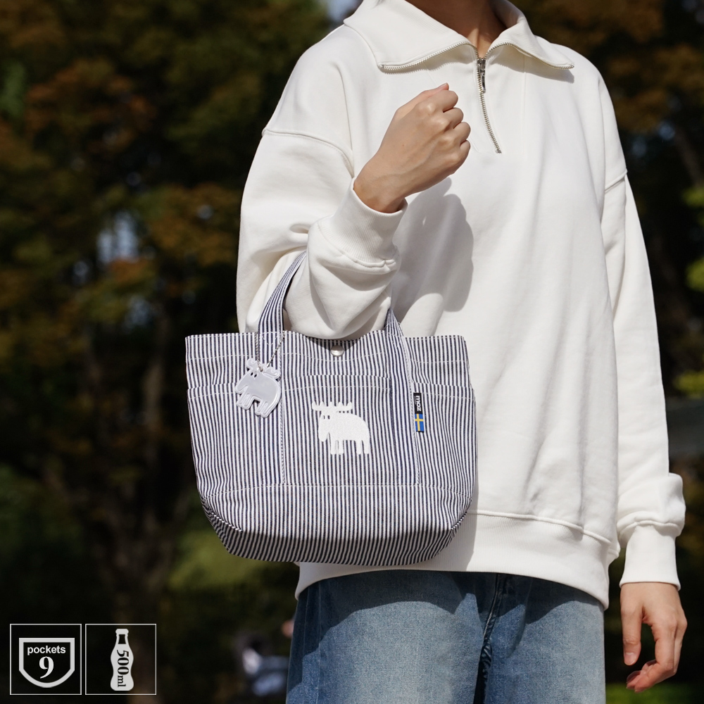 モズ moz mos ミニトート エルクの刺繍 刺繍トート リッチ刺繍 ランチトート 帆布トートバッグ