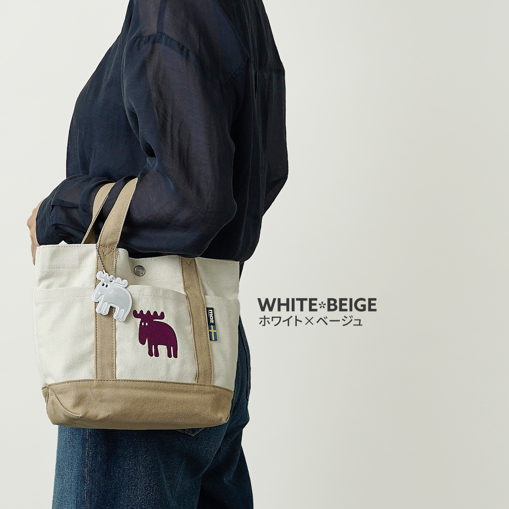 モズ moz mos ミニトート エルクの刺繍 刺繍トート リッチ刺繍 ランチトート