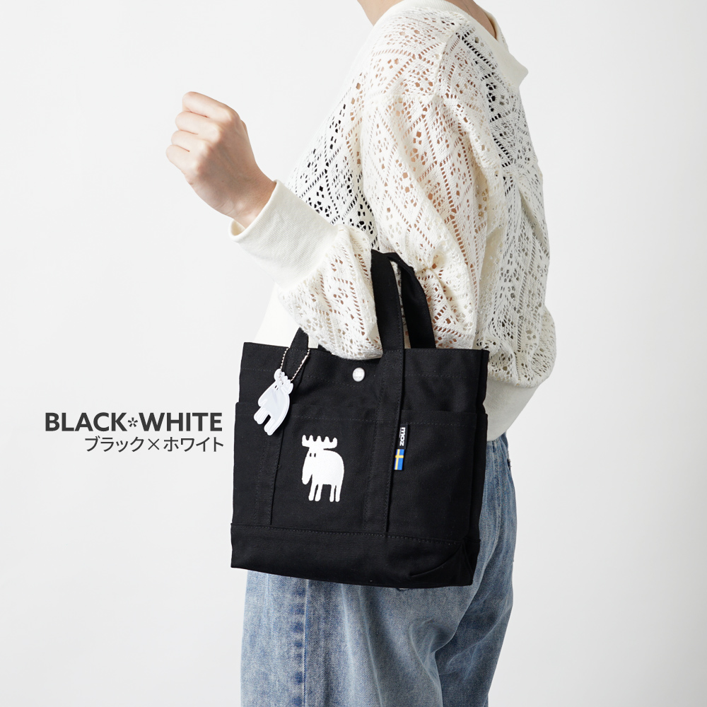 モズ moz mos ミニトート エルクの刺繍 刺繍トート リッチ刺繍 ランチトート