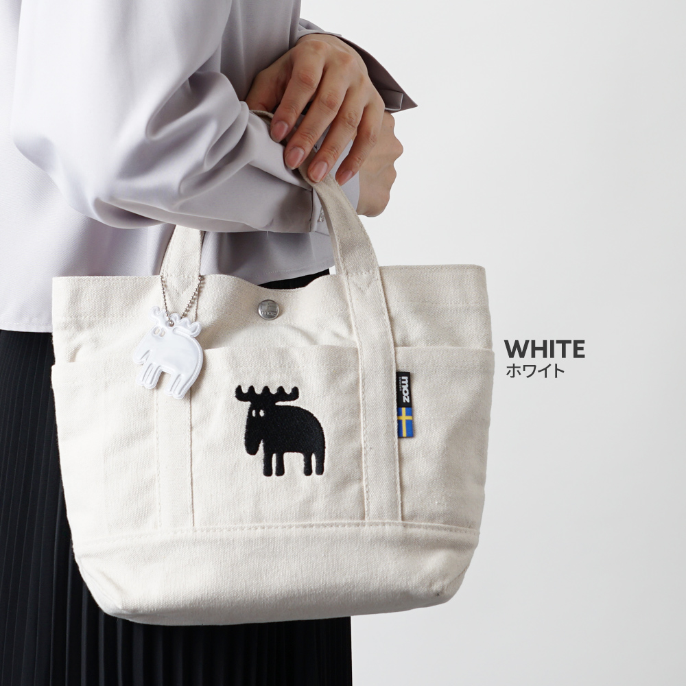 モズ moz mos ミニトート エルクの刺繍 刺繍トート リッチ刺繍 ランチトート