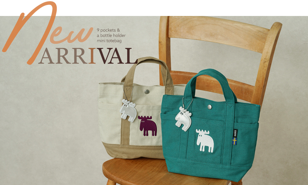 モズ moz mos ミニトート エルクの刺繍 刺繍トート リッチ刺繍 ランチトート 帆布トートバッグ