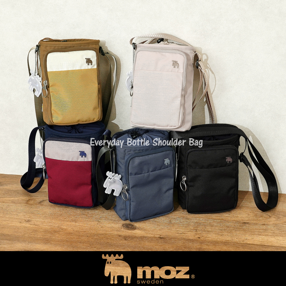 moz mos モズ mozu 北欧デザイン サコッシュ ポシェット ボトルホルダー 水分補給 熱中症対策 保温 保冷 ミニショルダーバッグ シンプル エルク トナカイ 鞄 かばん カバン