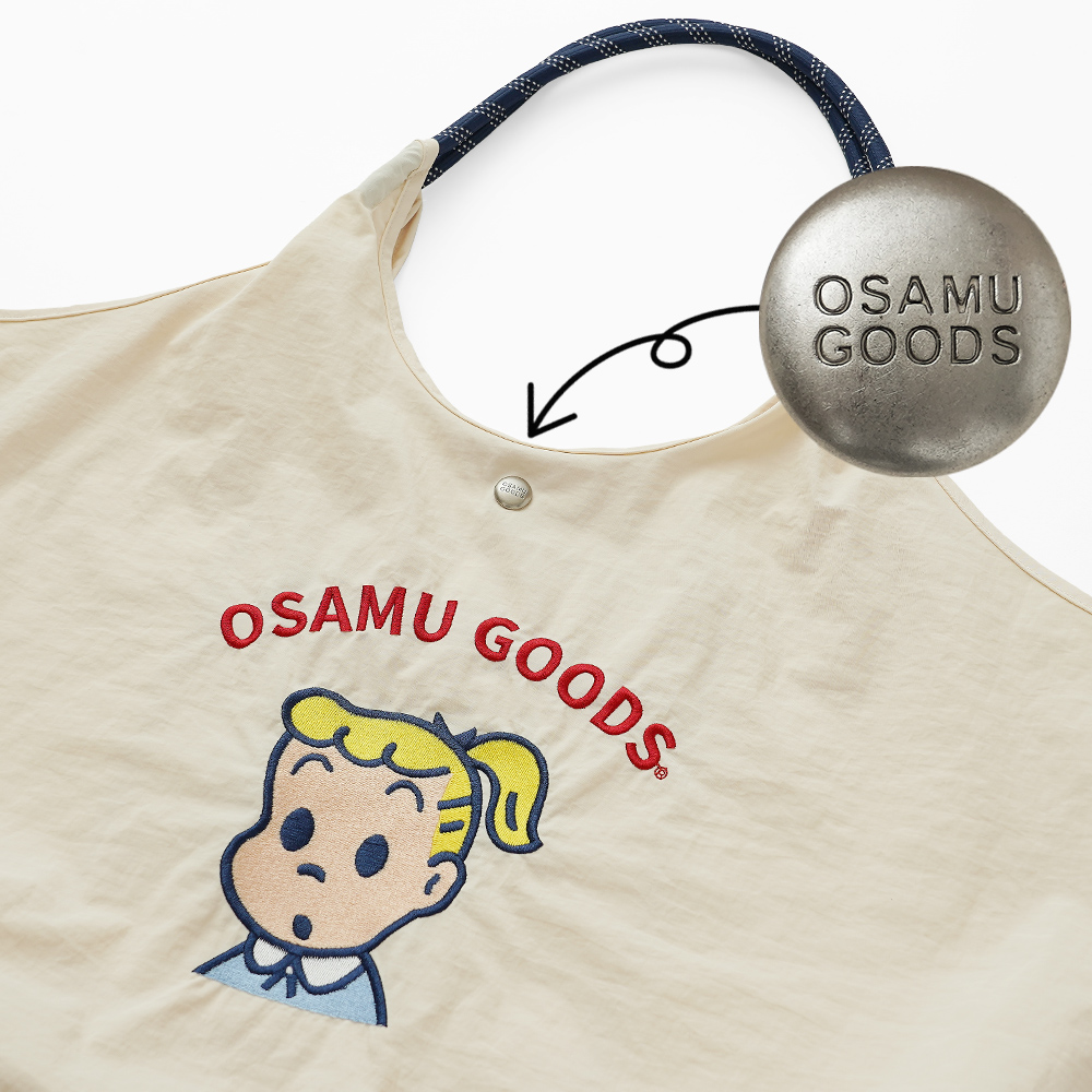 刺繍トートバッグ エコバッグ オサムグッズ ジル ジャック osamu goods 超軽量  軽い 撥水 たためる マザーズバッグ