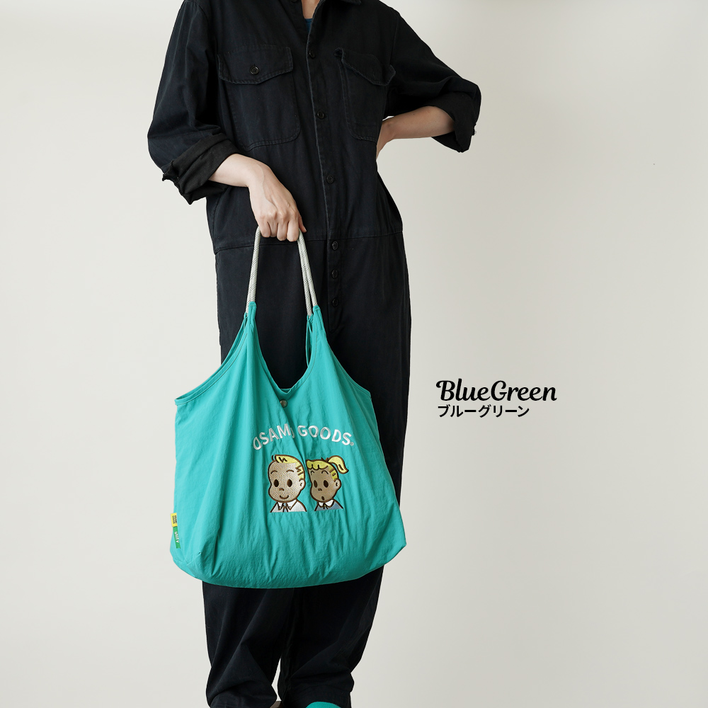 刺繍トートバッグ エコバッグ オサムグッズ ジル ジャック osamu goods 超軽量  軽い 撥水 たためる マザーズバッグ