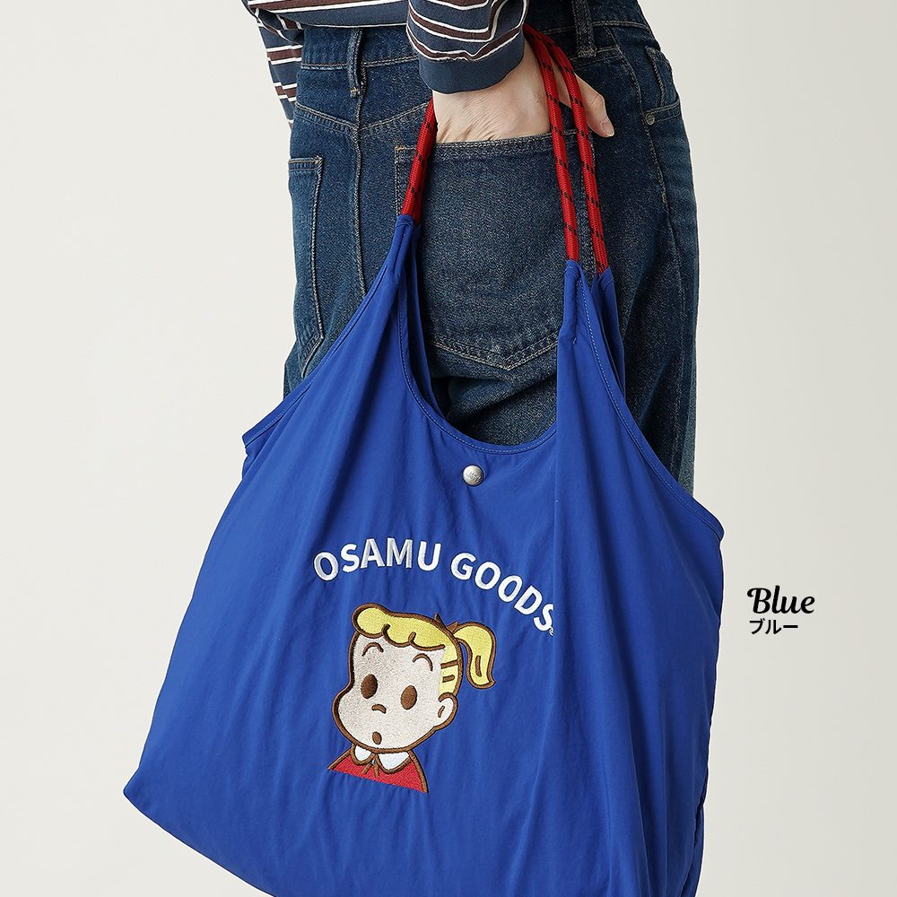 刺繍トートバッグ エコバッグ オサムグッズ ジル ジャック osamu goods 超軽量  軽い 撥水 たためる マザーズバッグ