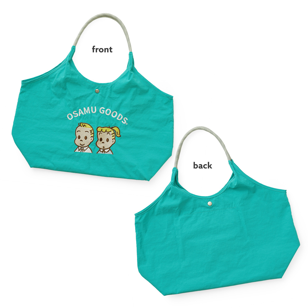 刺繍トートバッグ エコバッグ オサムグッズ ジル ジャック osamu goods 超軽量  軽い 撥水 たためる マザーズバッグ