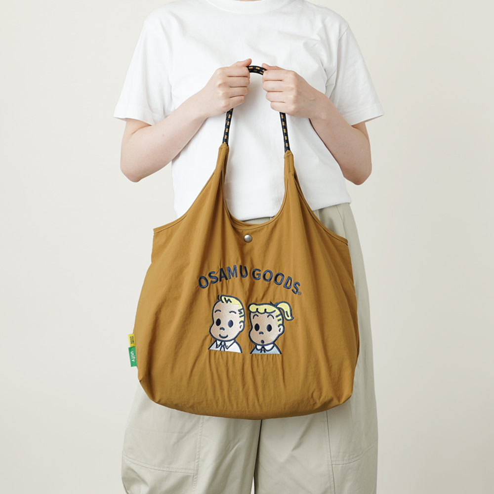 刺繍トートバッグ エコバッグ オサムグッズ ジル ジャック osamu goods 超軽量  軽い 撥水 たためる マザーズバッグ
