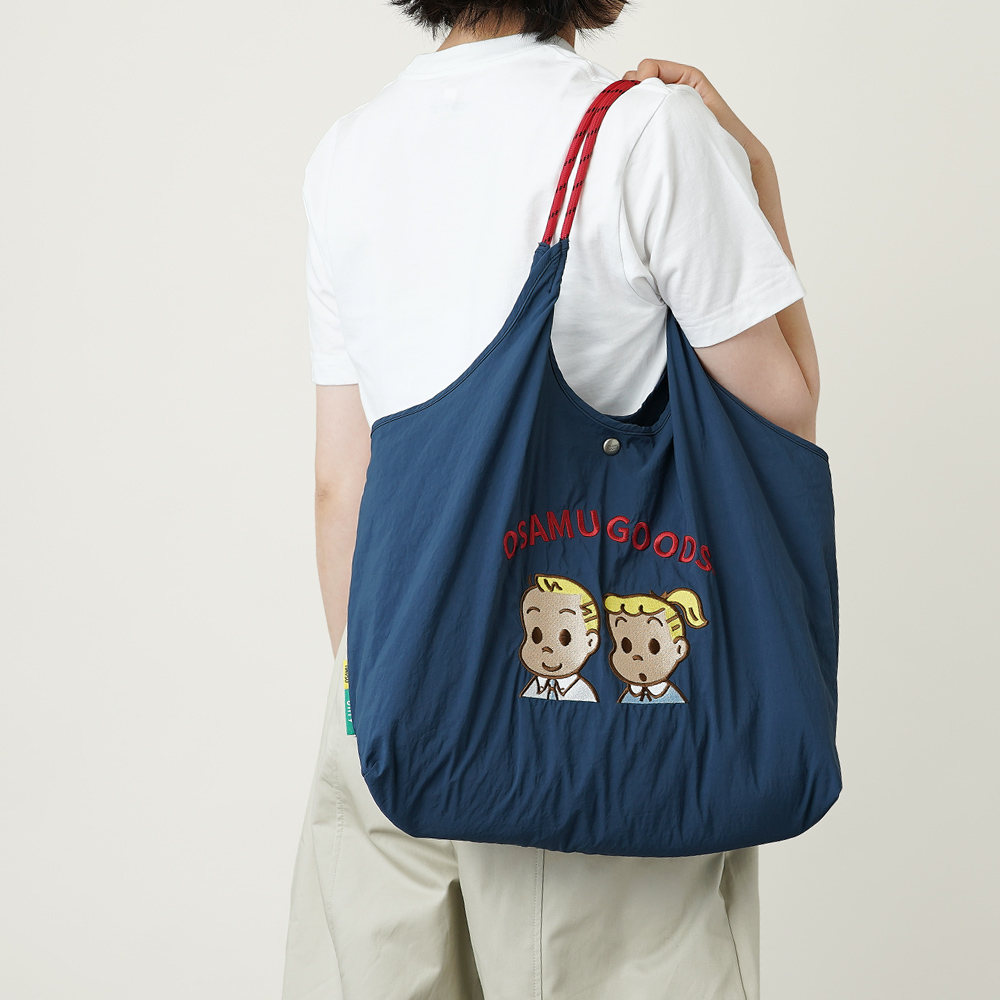 刺繍トートバッグ エコバッグ オサムグッズ ジル ジャック osamu goods 超軽量  軽い 撥水 たためる マザーズバッグ