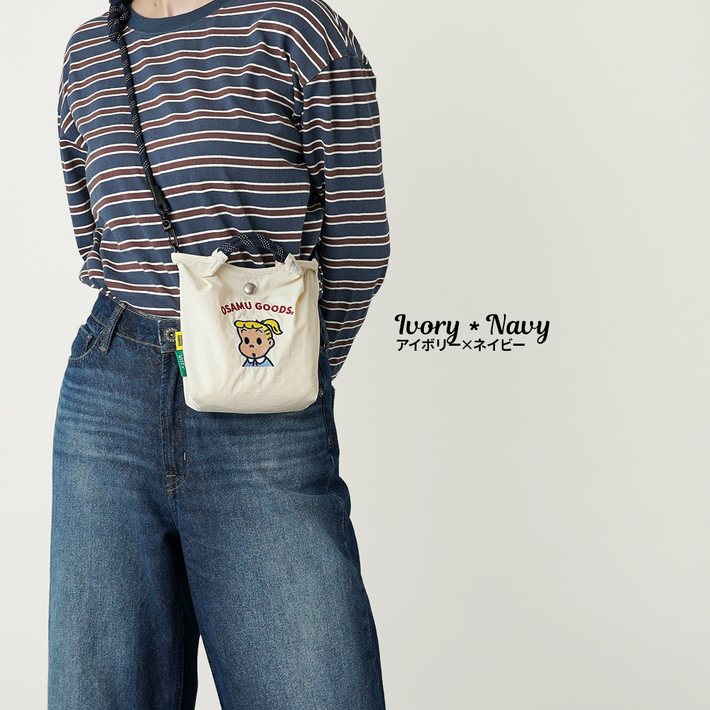 サコッシュ ポシェット ミニショルダー 2wayバッグ ショルダーバッグ 刺繍トートバッグ オサムグッズ ジル ジャック 男の子 女の子 osamugoods jill jack 超軽量  軽い 撥水