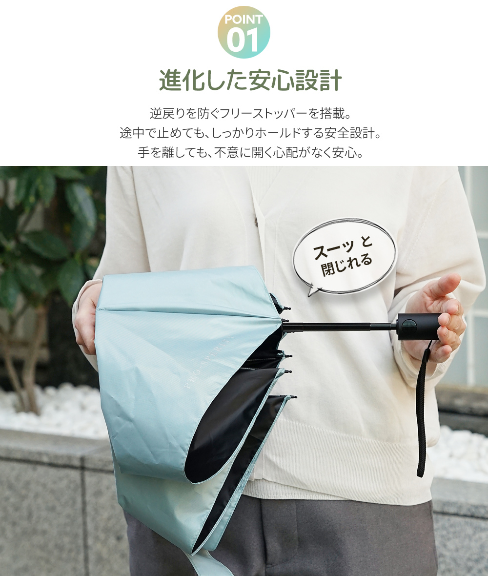 日傘 雨傘 兼用 折り畳み傘 閉じやすい 収納しやすい 軽量 遮光 遮熱 UVカット