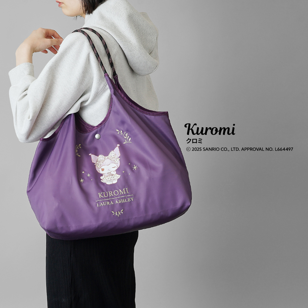 サンリオ イギリス ボタニカル 花柄 キティちゃん クロミ マイメロ シナモンロール トートバッグ エコバッグ 軽量 超軽量 かわいい スタイリッシュ 軽い たためる マザーズバッグ クリスマスプレゼント