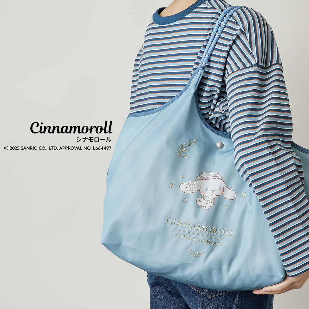 サンリオ イギリス ボタニカル 花柄 キティちゃん クロミ マイメロ シナモンロール トートバッグ エコバッグ 軽量 超軽量 かわいい スタイリッシュ 軽い たためる マザーズバッグ クリスマスプレゼント