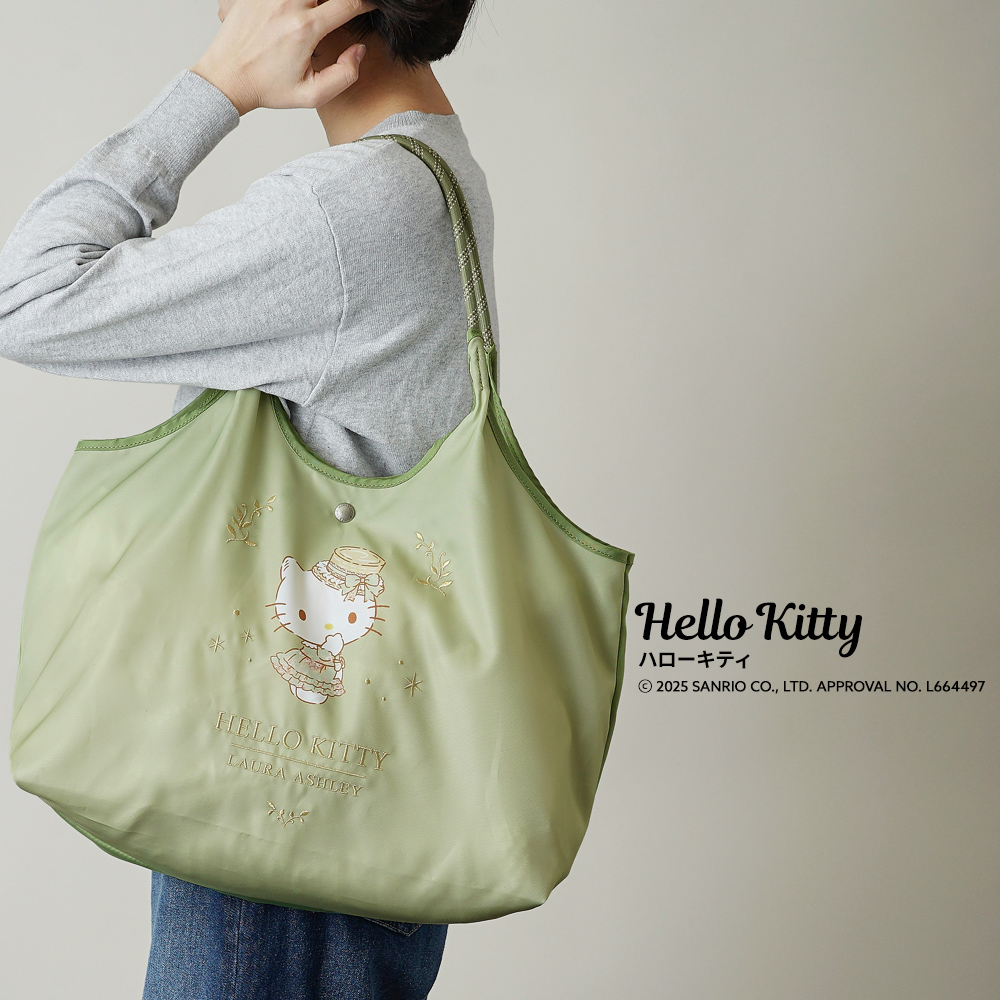 サンリオ イギリス ボタニカル 花柄 キティちゃん クロミ マイメロ シナモンロール トートバッグ エコバッグ 軽量 超軽量 かわいい スタイリッシュ 軽い たためる マザーズバッグ クリスマスプレゼント