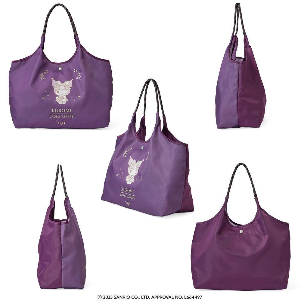 サンリオ イギリス ボタニカル 花柄 キティちゃん クロミ マイメロ シナモンロール トートバッグ エコバッグ 軽量 超軽量 かわいい スタイリッシュ 軽い たためる マザーズバッグ クリスマスプレゼント