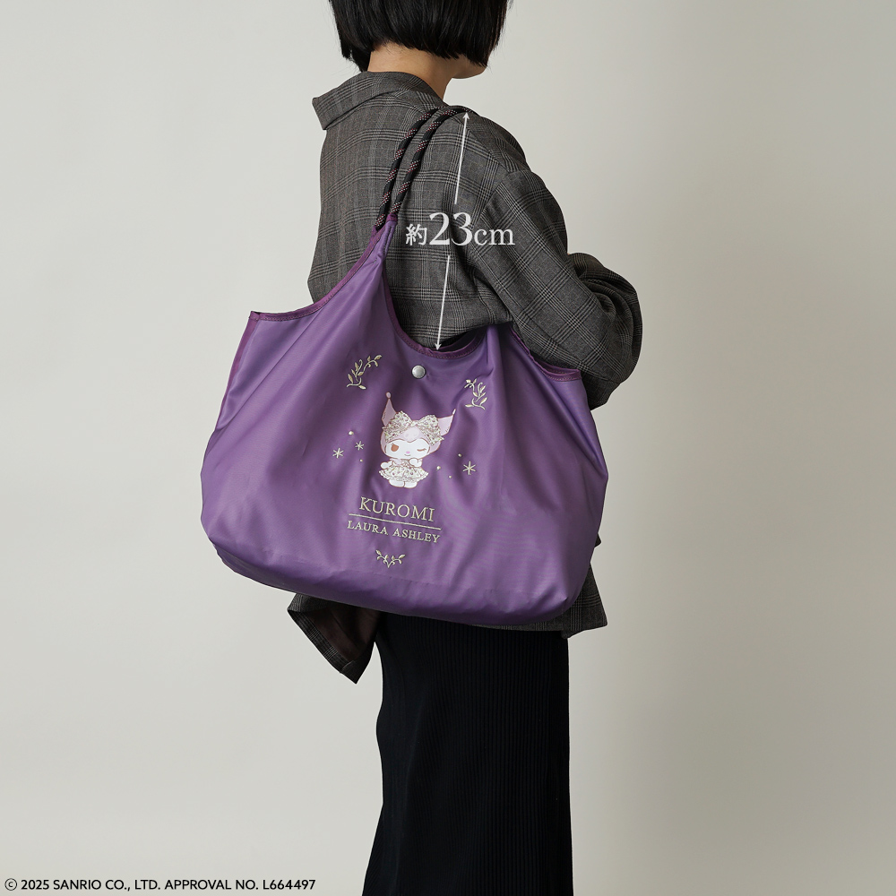 サンリオ イギリス ボタニカル 花柄 キティちゃん クロミ マイメロ シナモンロール トートバッグ エコバッグ 軽量 超軽量 かわいい スタイリッシュ 軽い たためる マザーズバッグ クリスマスプレゼント