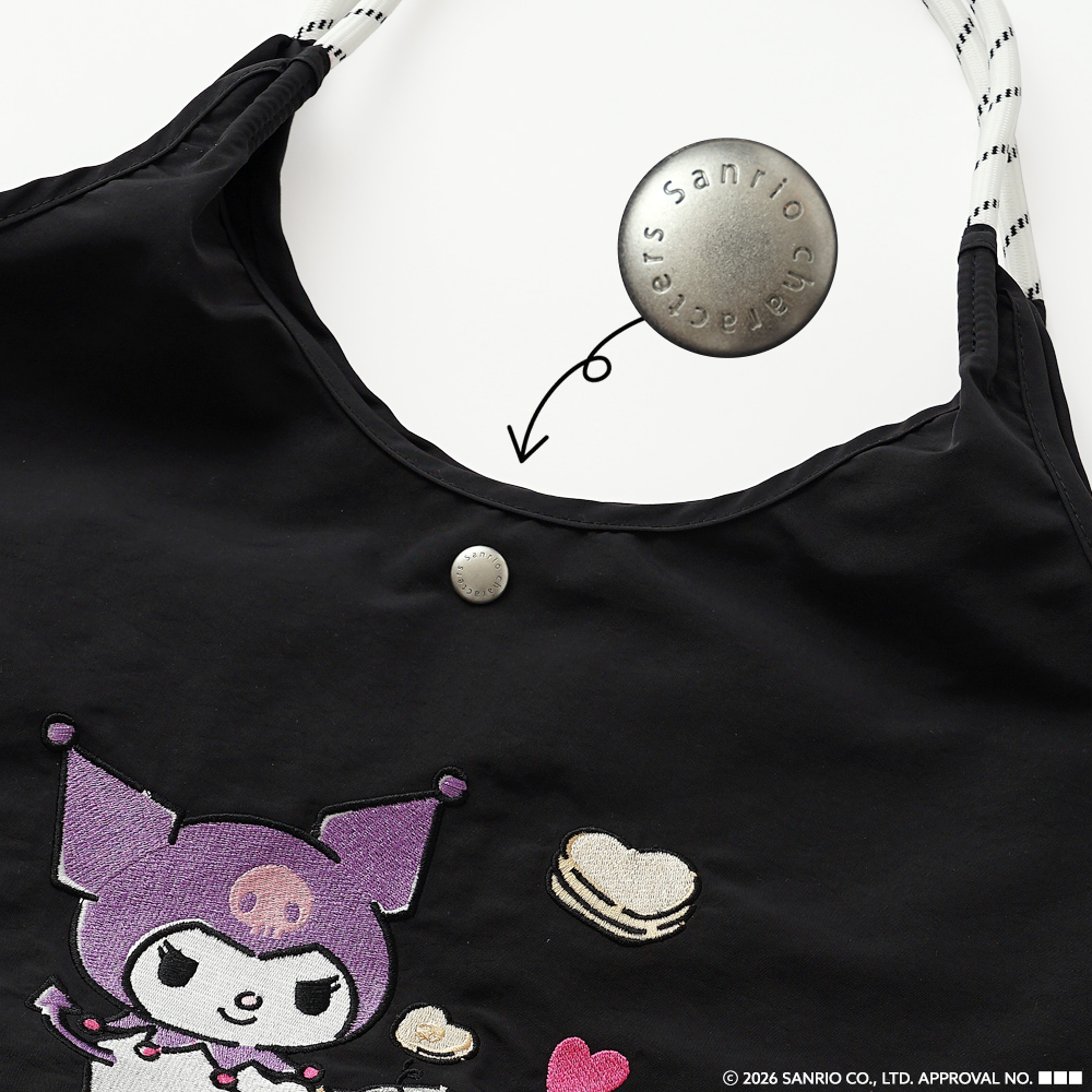 刺繍トートバッグ エコバッグ サンリオ sanrio クロミ シナモロール キティ ハローキティ キティちゃん シナモン 超軽量  軽い 撥水 たためる マザーズバッグ