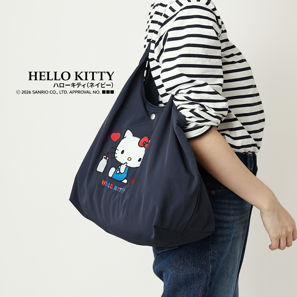 刺繍トートバッグ エコバッグ サンリオ sanrio クロミ シナモロール キティ ハローキティ キティちゃん シナモン 超軽量  軽い 撥水 たためる マザーズバッグ