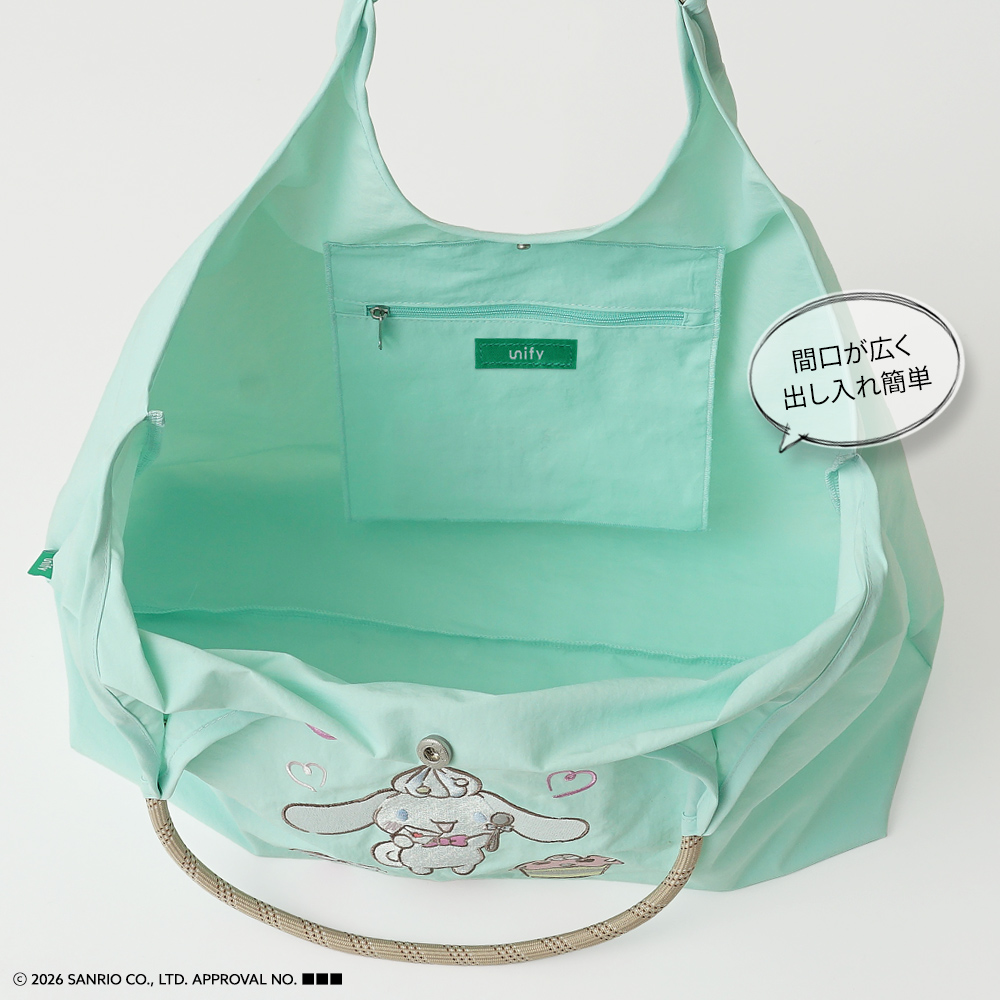 刺繍トートバッグ エコバッグ サンリオ sanrio クロミ シナモロール キティ ハローキティ キティちゃん シナモン 超軽量  軽い 撥水 たためる マザーズバッグ