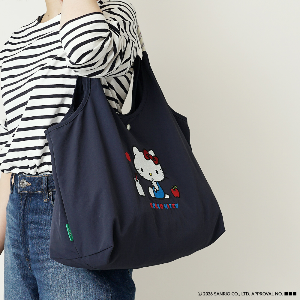 刺繍トートバッグ エコバッグ サンリオ sanrio クロミ シナモロール キティ ハローキティ キティちゃん シナモン 超軽量  軽い 撥水 たためる マザーズバッグ