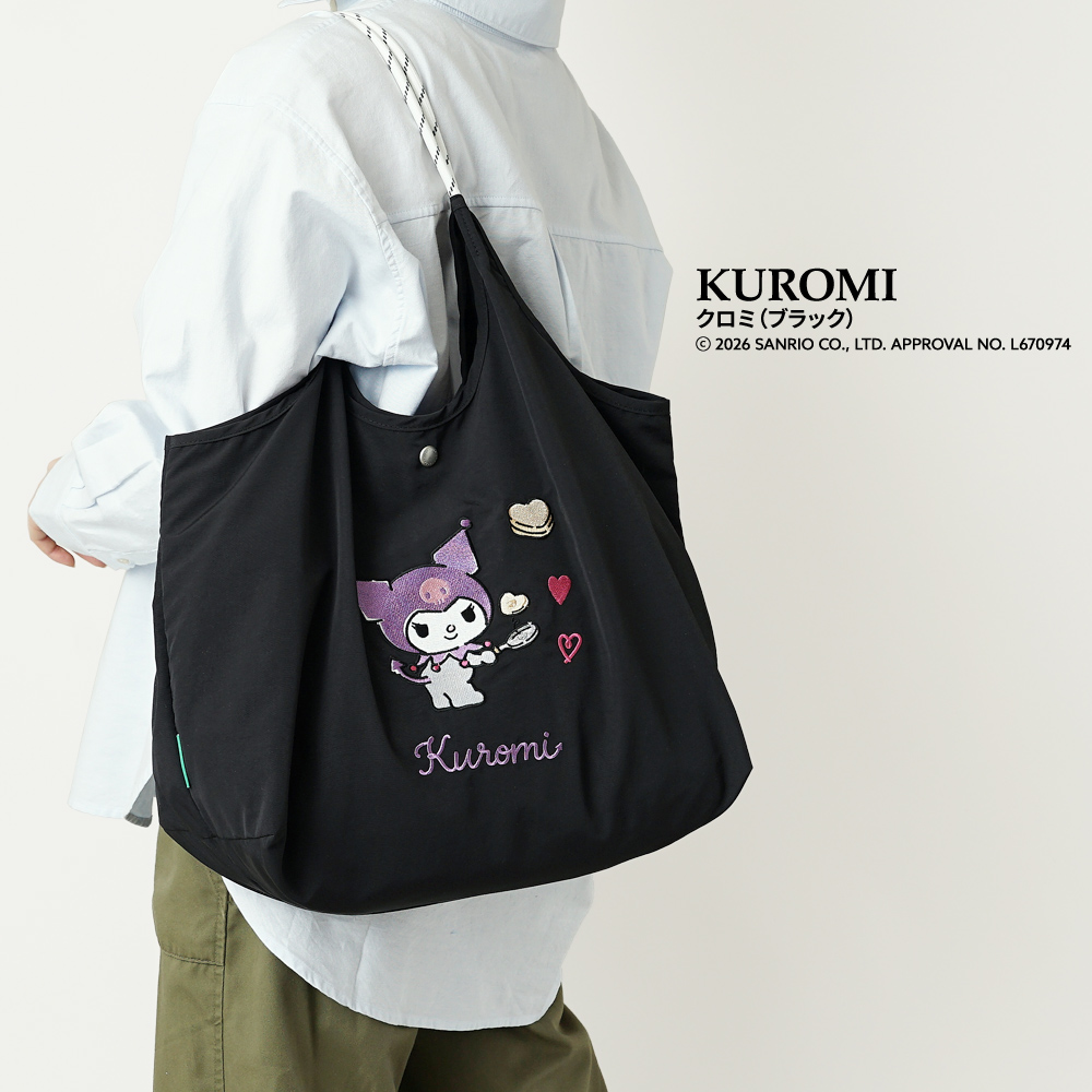 刺繍トートバッグ エコバッグ サンリオ sanrio 超軽量  軽い 撥水 たためる マザーズバッグ