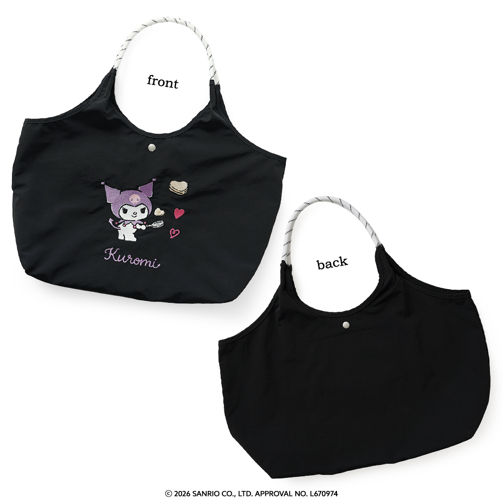 刺繍トートバッグ エコバッグ サンリオ sanrio 超軽量  軽い 撥水 たためる マザーズバッグ