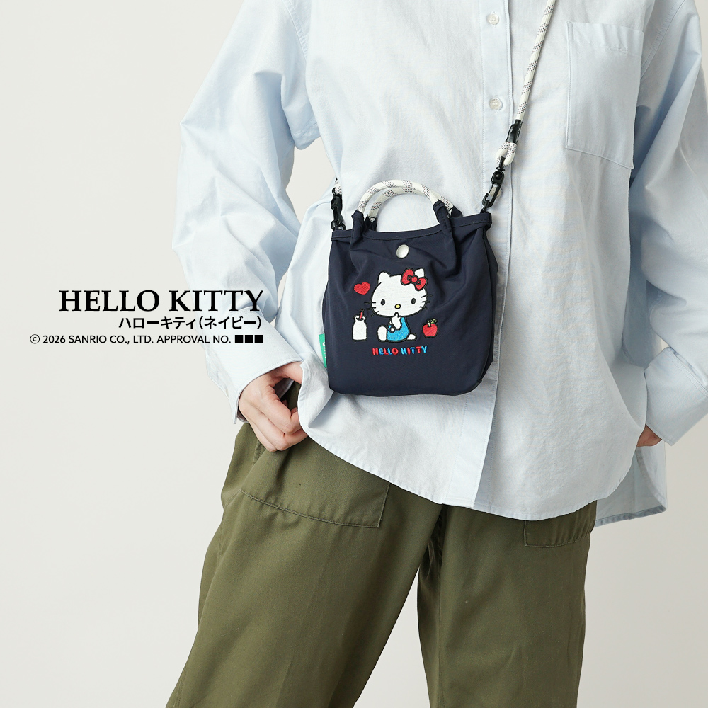 サコッシュ ポシェット ミニショルダー 2wayバッグ ショルダーバッグ 刺繍トートバッグ サンリオ sanrio クロミ シナモロール キティ ハローキティ キティちゃん シナモン 超軽量  軽い 撥水