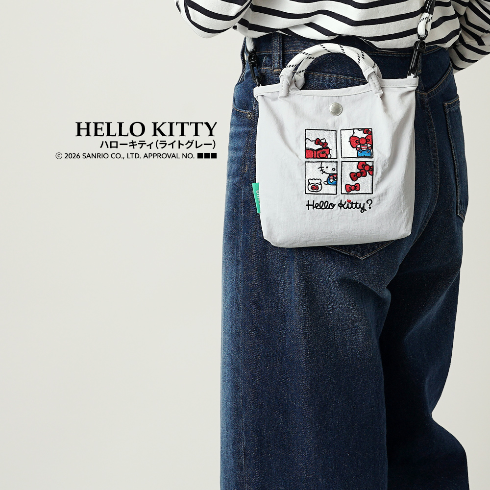 サコッシュ ポシェット ミニショルダー 2wayバッグ ショルダーバッグ 刺繍トートバッグ サンリオ sanrio クロミ シナモロール キティ ハローキティ キティちゃん シナモン 超軽量  軽い 撥水