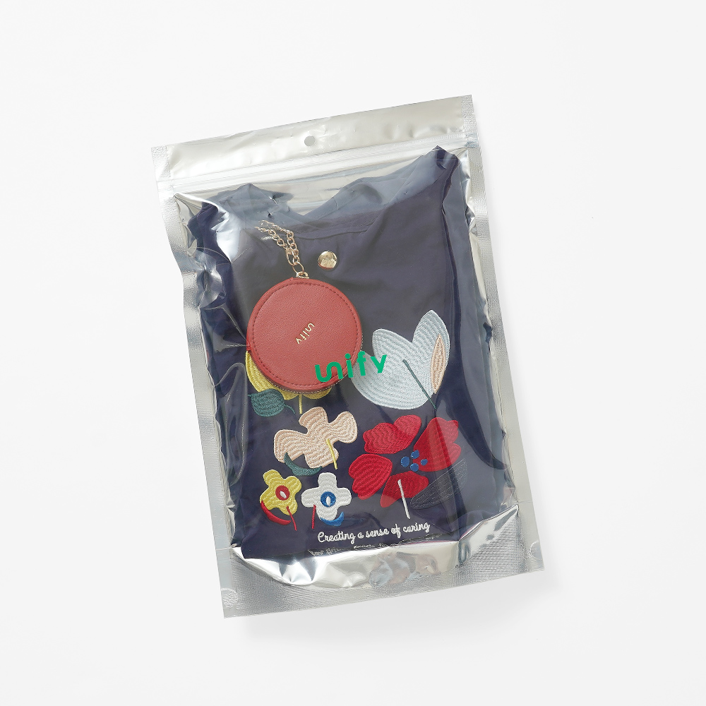刺繍ショルダーバッグ ミニトート ランチトート 2wayバッグ ボタニカル グリーンアップル 小花 フラワー ネコ キャット ねこ 猫 超軽量  軽い 撥水 たためる マザーズバッグ